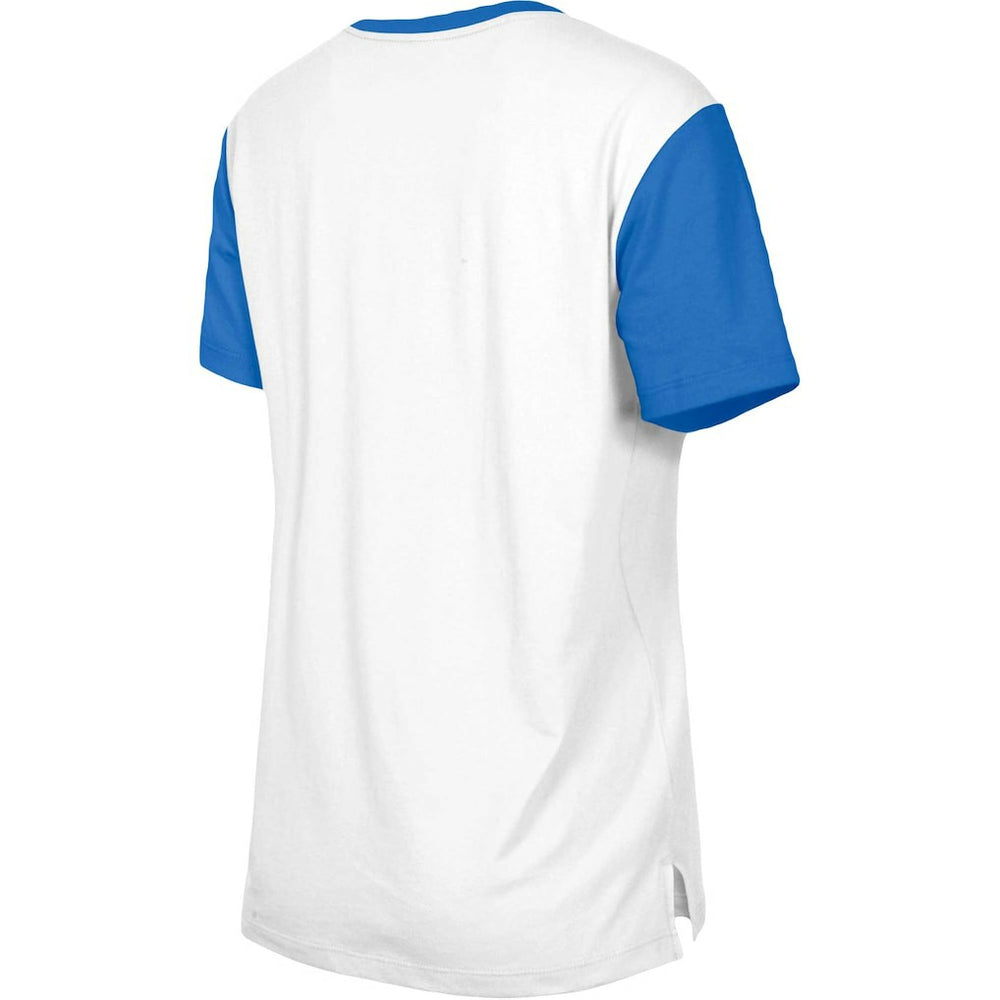 Los Angeles Rams New Era Women's Third Down Colorblock T-Shirt - White/Royal online