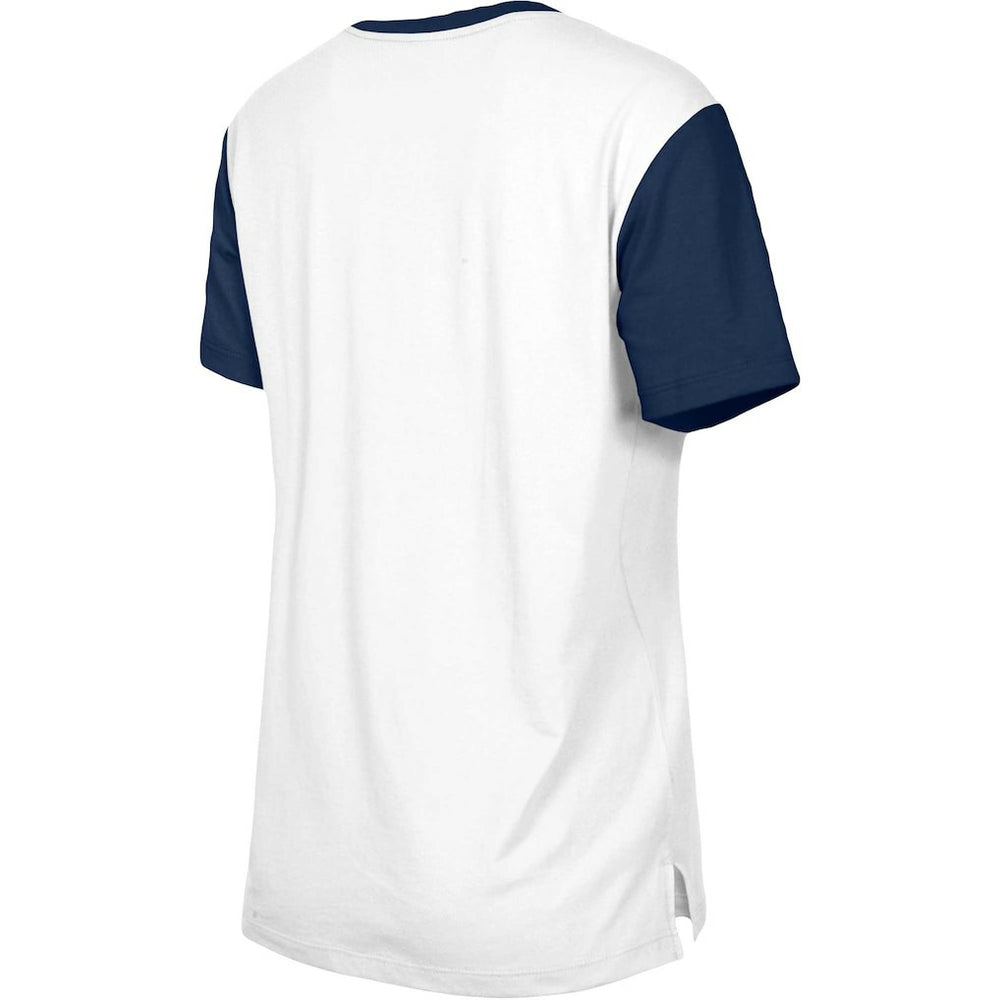 New England Patriots New Era Women's Third Down Colorblock T-Shirt - White/Navy online
