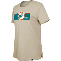 Miami Dolphins New Era Women's Third Down Historic T-Shirt - Tan discount