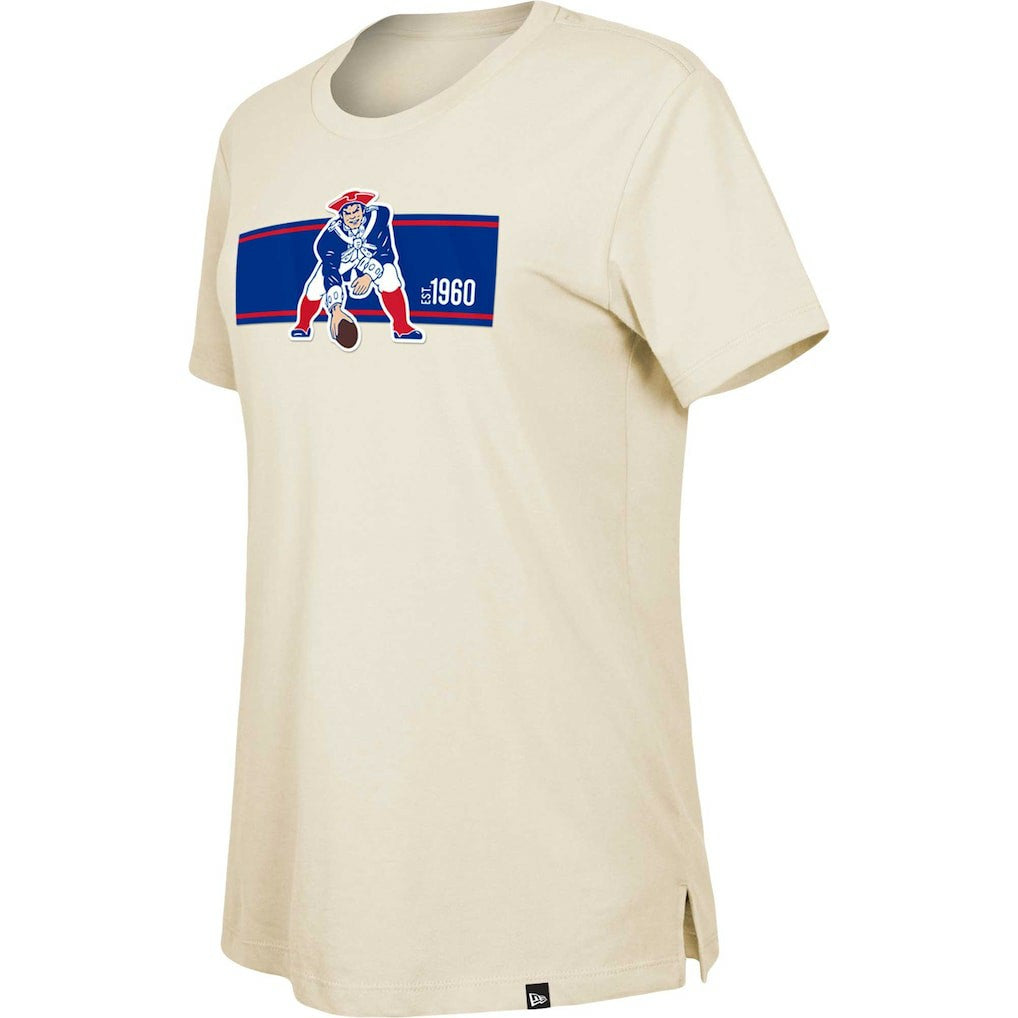New England Patriots New Era Women's Third Down Historic T-Shirt - Tan cheap