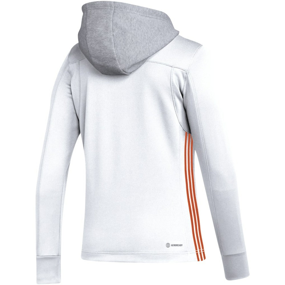 Philadelphia Flyers adidas Women's Refresh Skate Lace AEROREADY Pullover Hoodie White