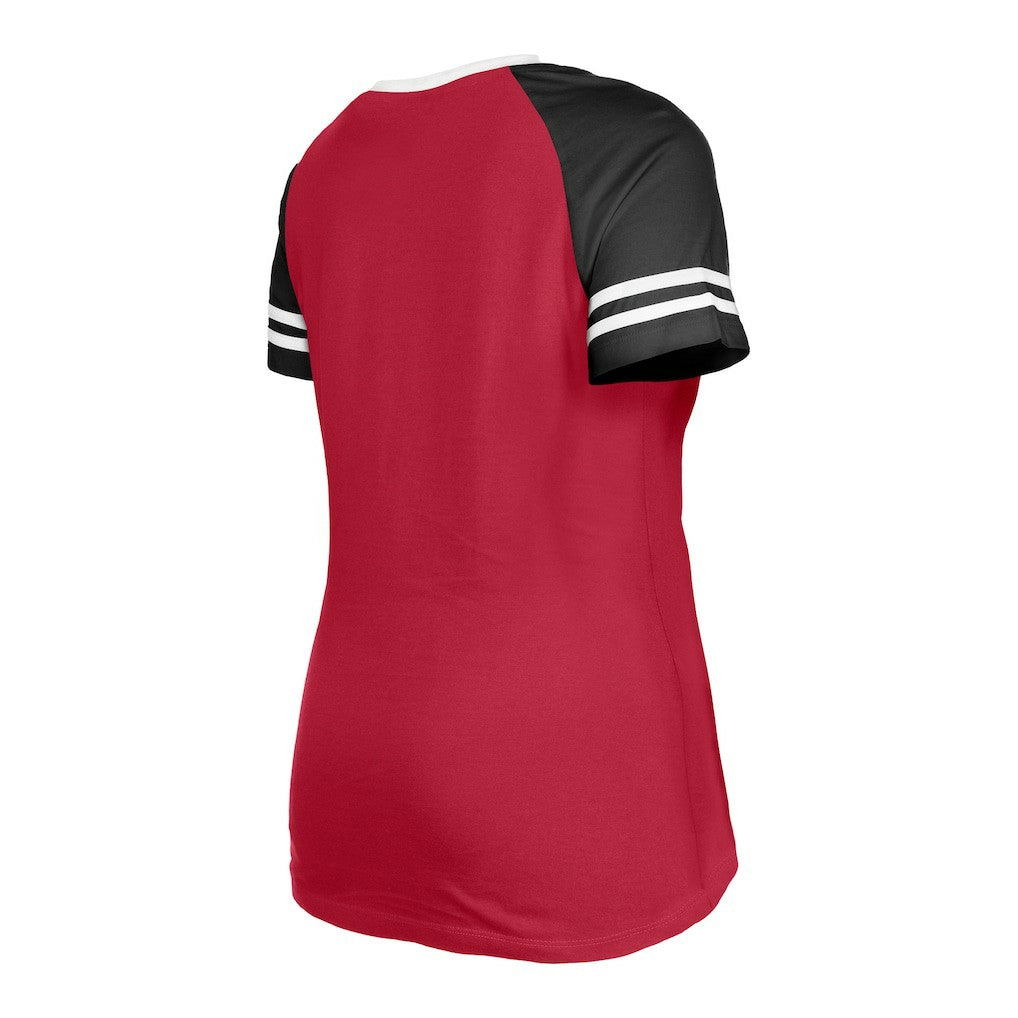 Arizona Cardinals New Era Women's Raglan Lace-Up T-Shirt - Cardinal outlet