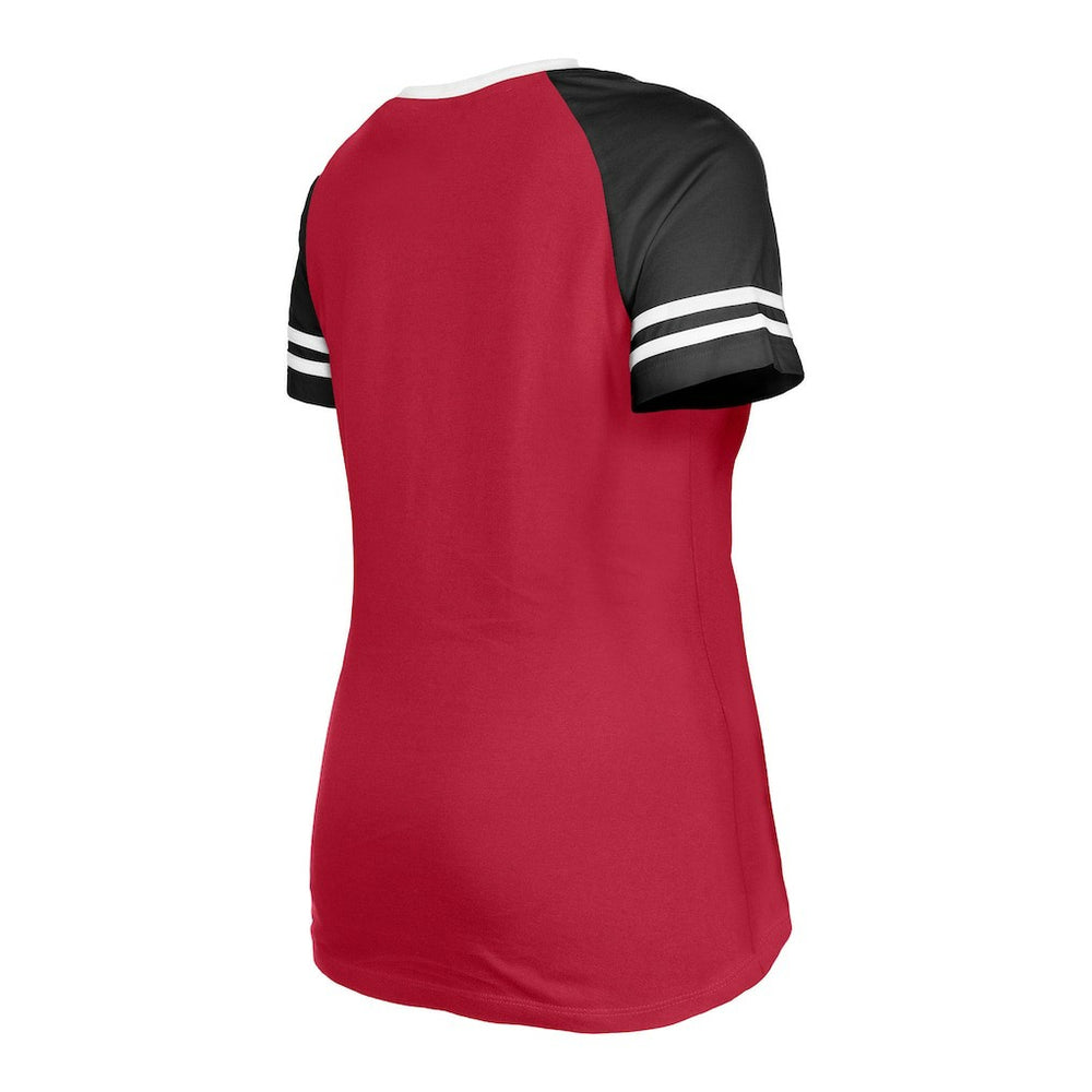 Arizona Cardinals New Era Women's Raglan Lace-Up T-Shirt - Cardinal outlet