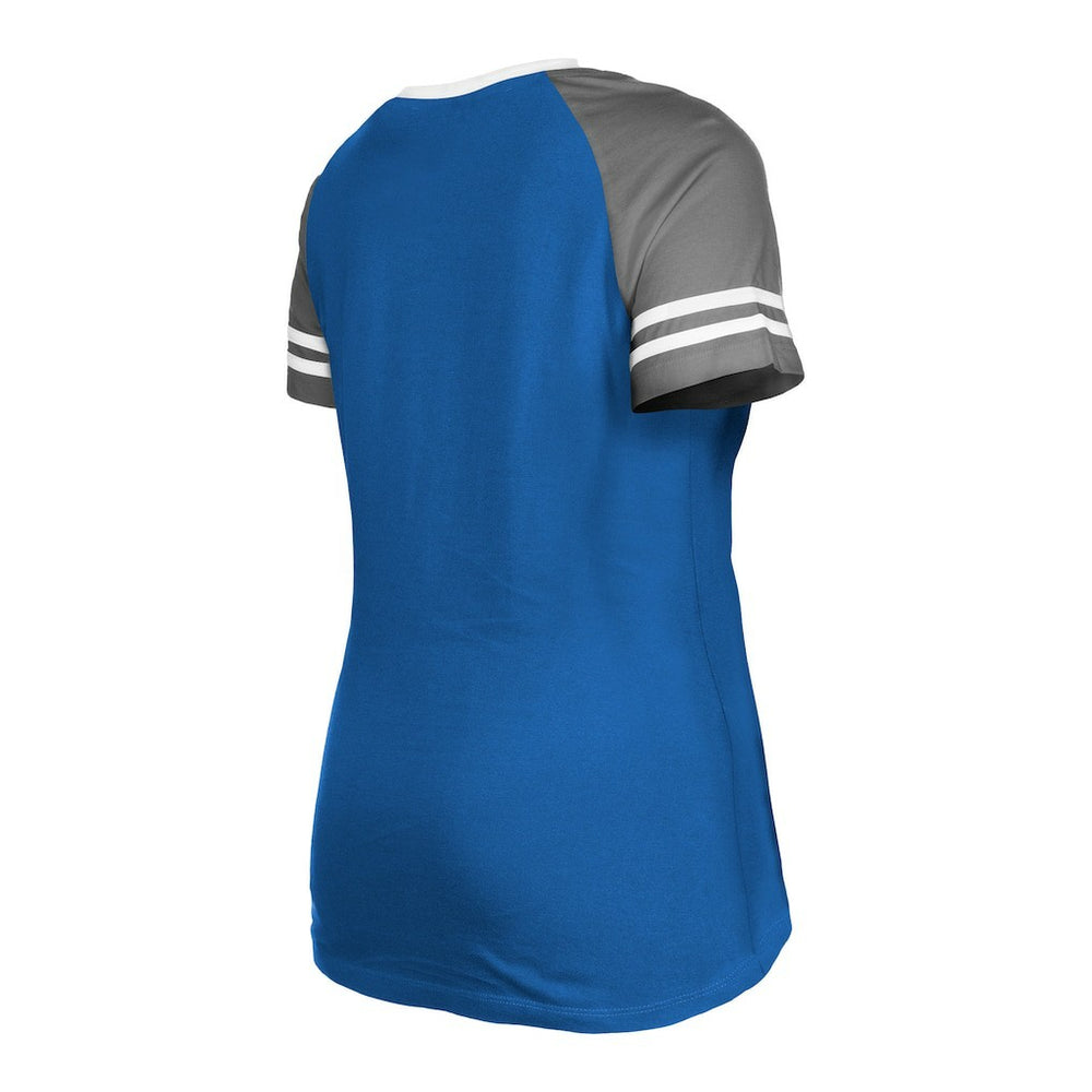 Indianapolis Colts New Era Women's Raglan Lace-Up T-Shirt - Royal sale