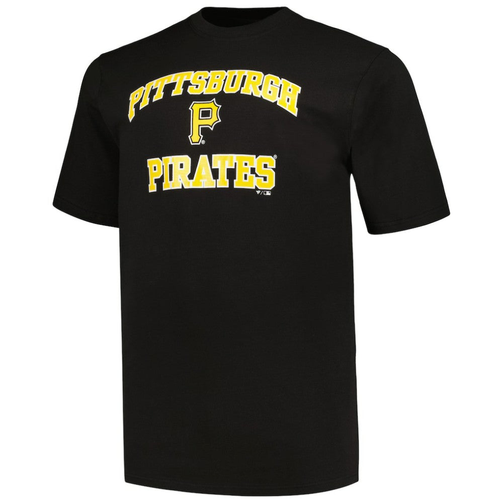 Pittsburgh Pirates Profile Big & Tall T-Shirt Combo Pack - Black/Heather Gray