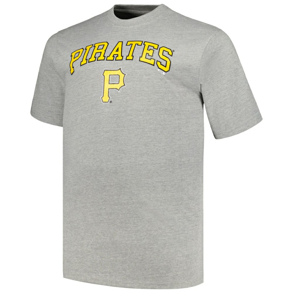 Pittsburgh Pirates Profile Big & Tall T-Shirt Combo Pack - Black/Heather Gray