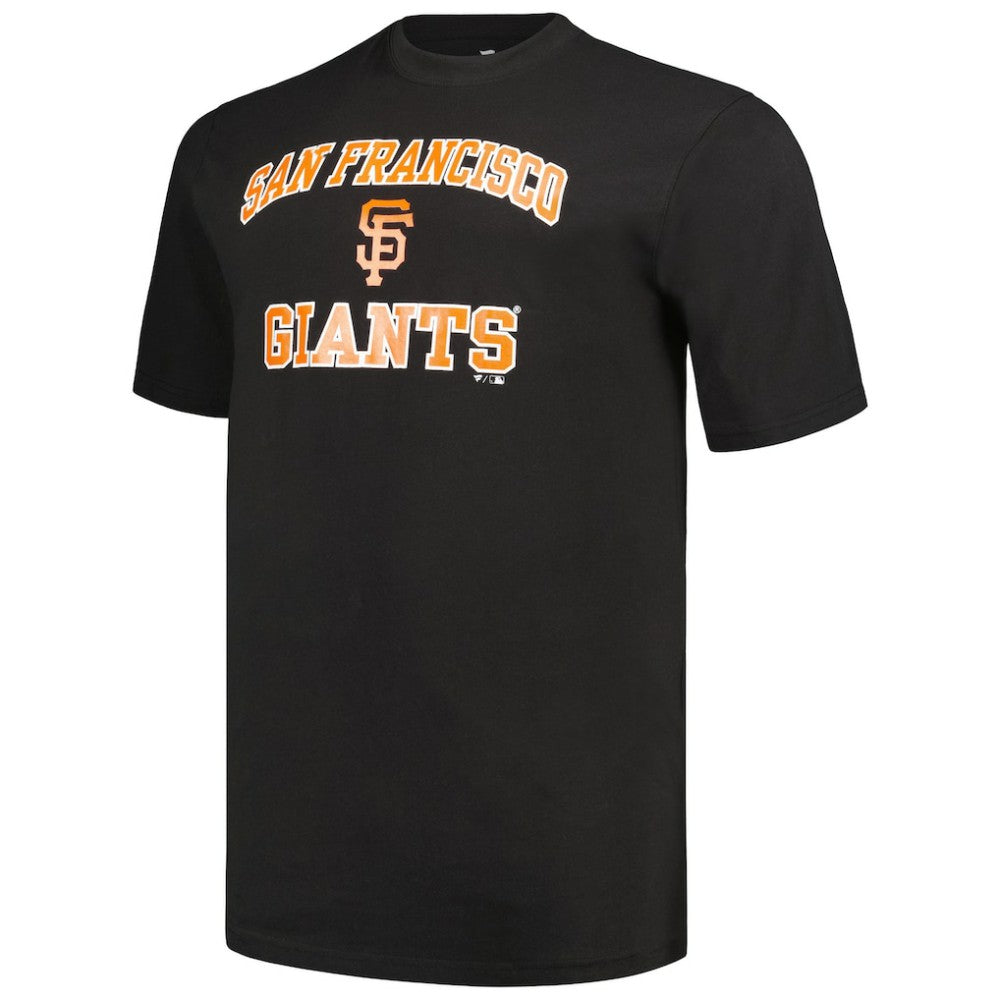 San Francisco Giants Profile Big & Tall T-Shirt Combo Pack - Black/Heather Gray