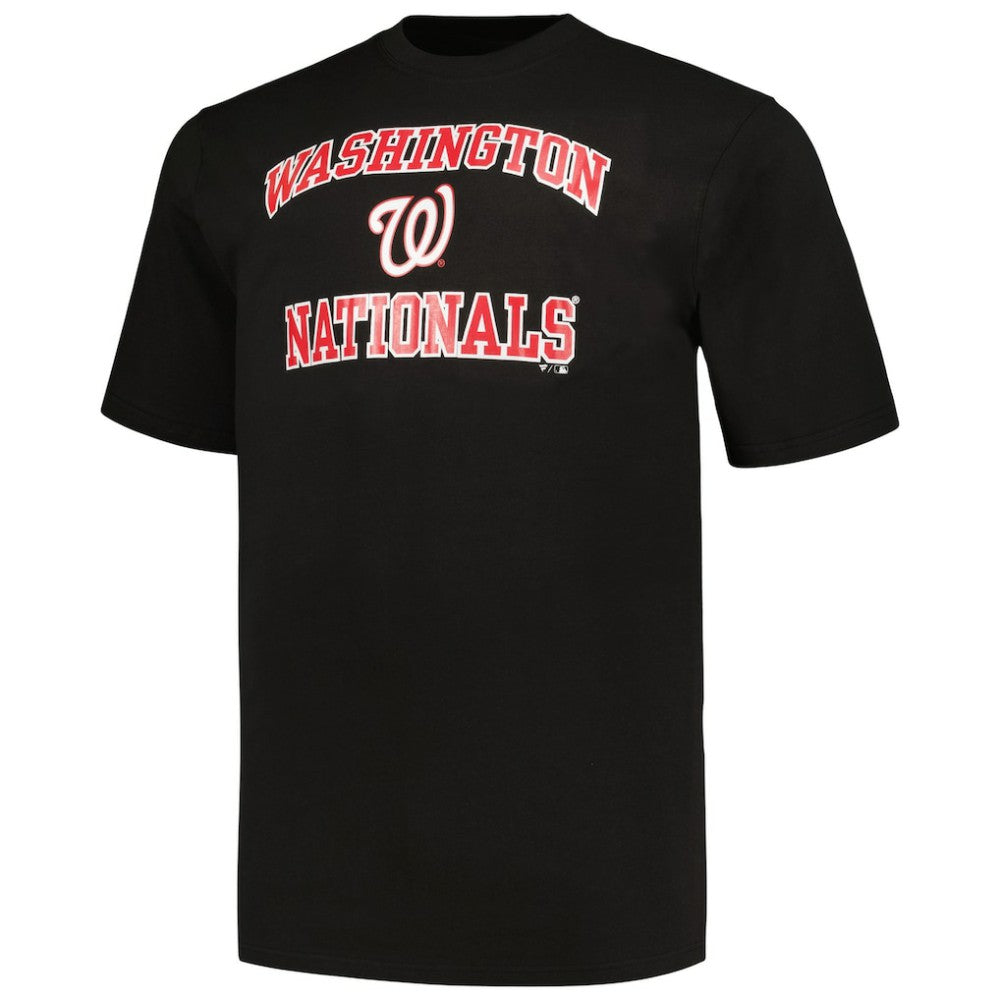 Washington Nationals Profile Big & Tall T-Shirt Combo Pack - Black/Heather Gray