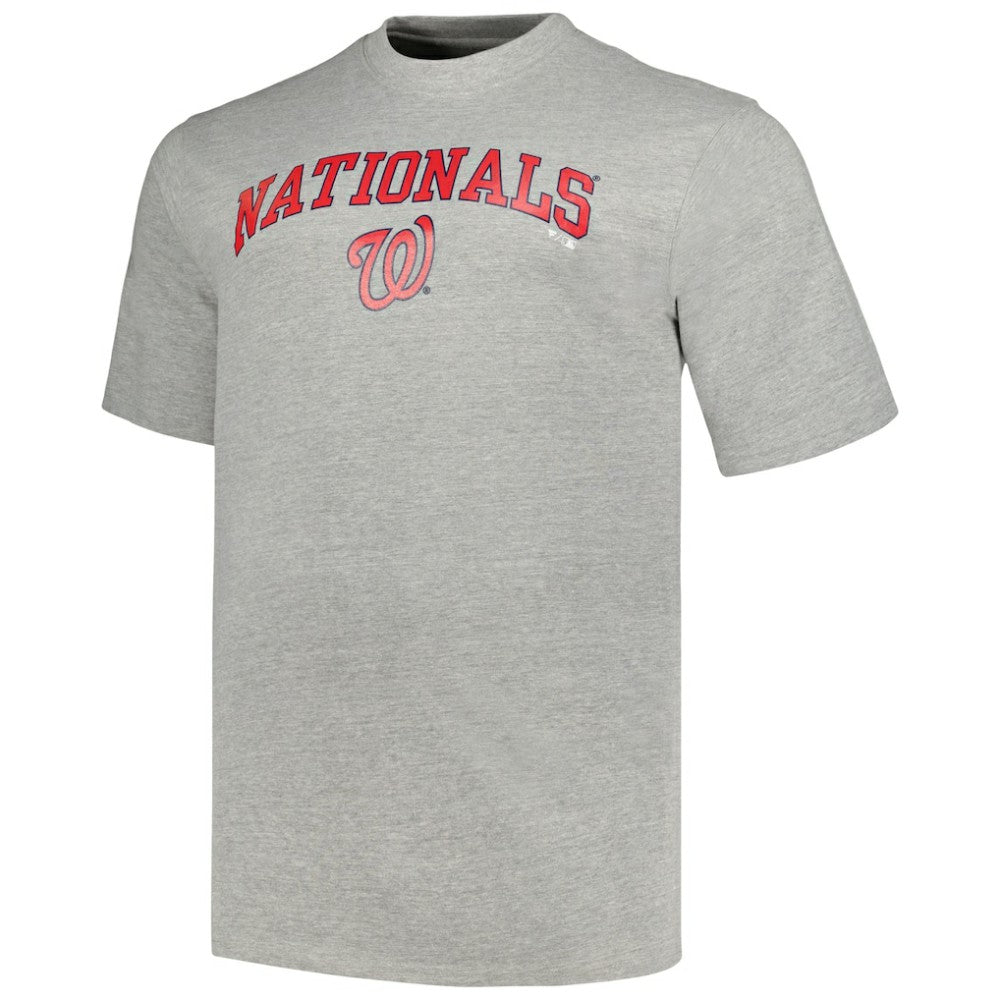 Washington Nationals Profile Big & Tall T-Shirt Combo Pack - Black/Heather Gray