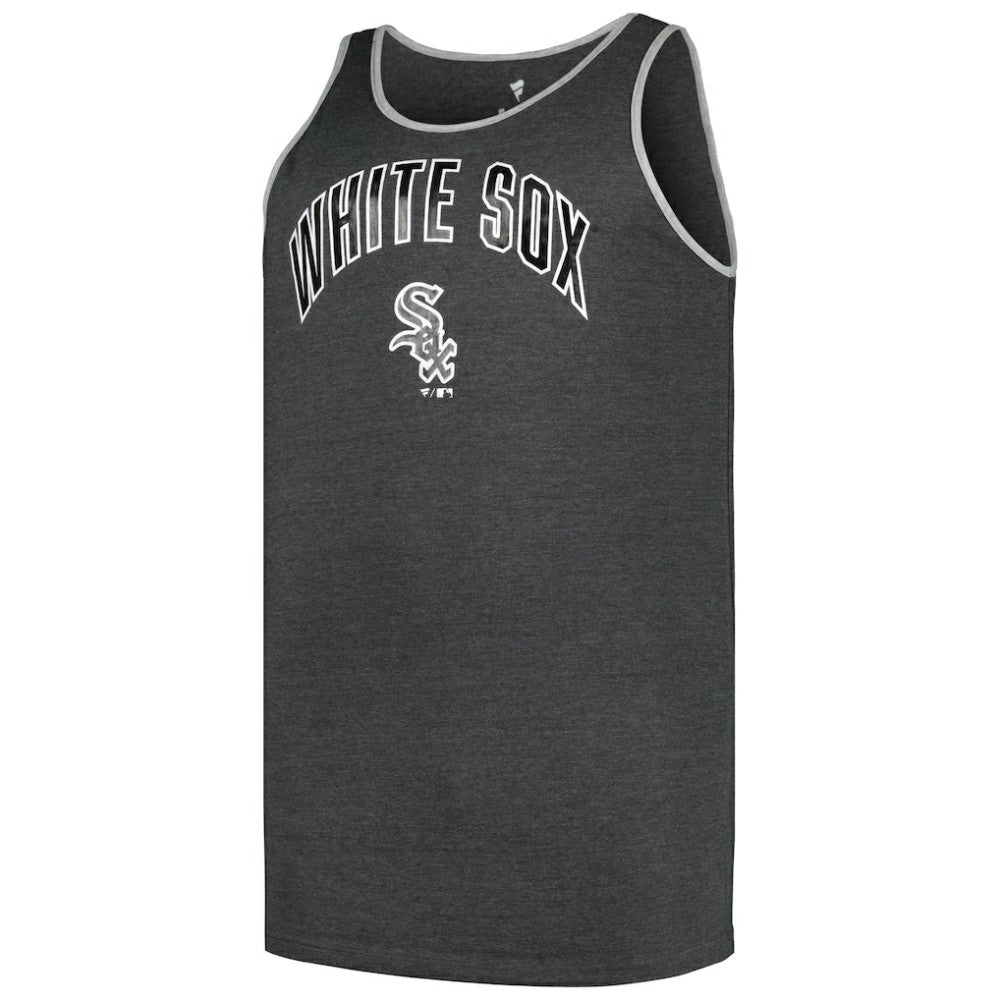 Chicago White Sox Profile Big & Tall Arch Over Logo Tank Top - Heather Charcoal