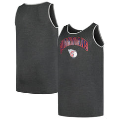 Cleveland Guardians Profile Big & Tall Arch Over Logo Tank Top - Heather Charcoal