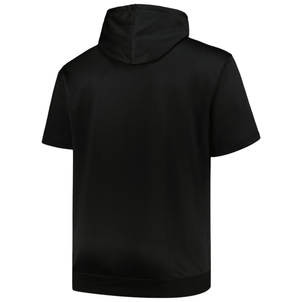 Chicago White Sox Profile Big & Tall Contrast Short Sleeve Pullover Hoodie - Black
