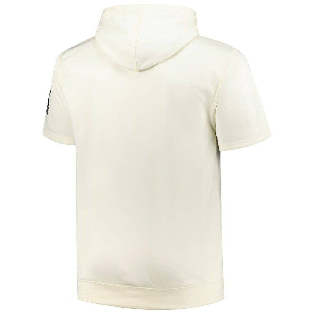 Chicago White Sox Profile Big & Tall Contrast Short Sleeve Pullover Hoodie - Oatmeal
