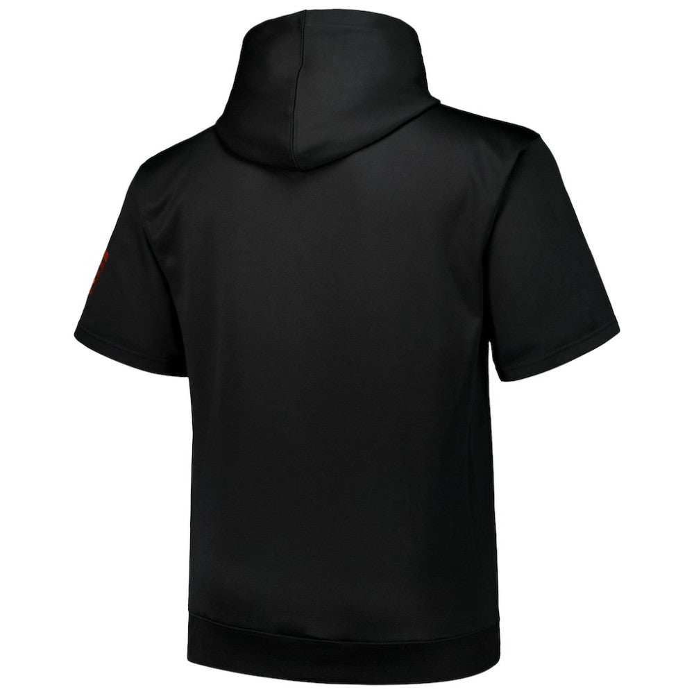San Francisco Giants Profile Big & Tall Contrast Short Sleeve Pullover Hoodie - Black