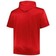 St. Louis Cardinals Profile Big & Tall Contrast Short Sleeve Pullover Hoodie - Red