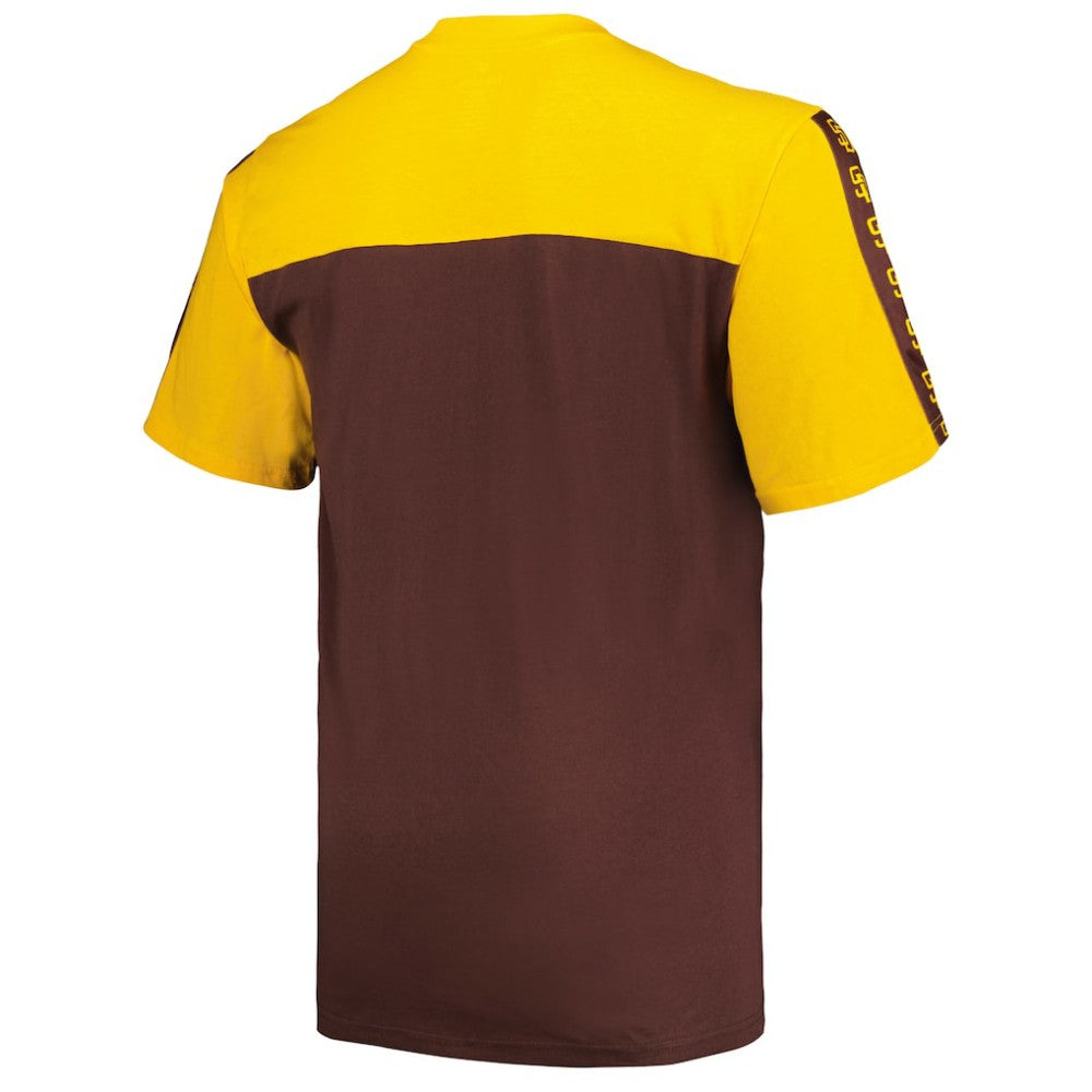 San Diego Padres Profile Big & Tall Yoke Knit T-Shirt - Gold/Brown