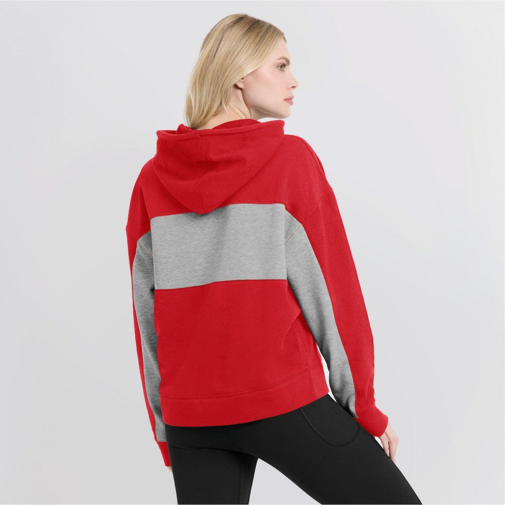 St. Louis Cardinals Women's Filled Stat Sheet Pullover Hoodie - Red
