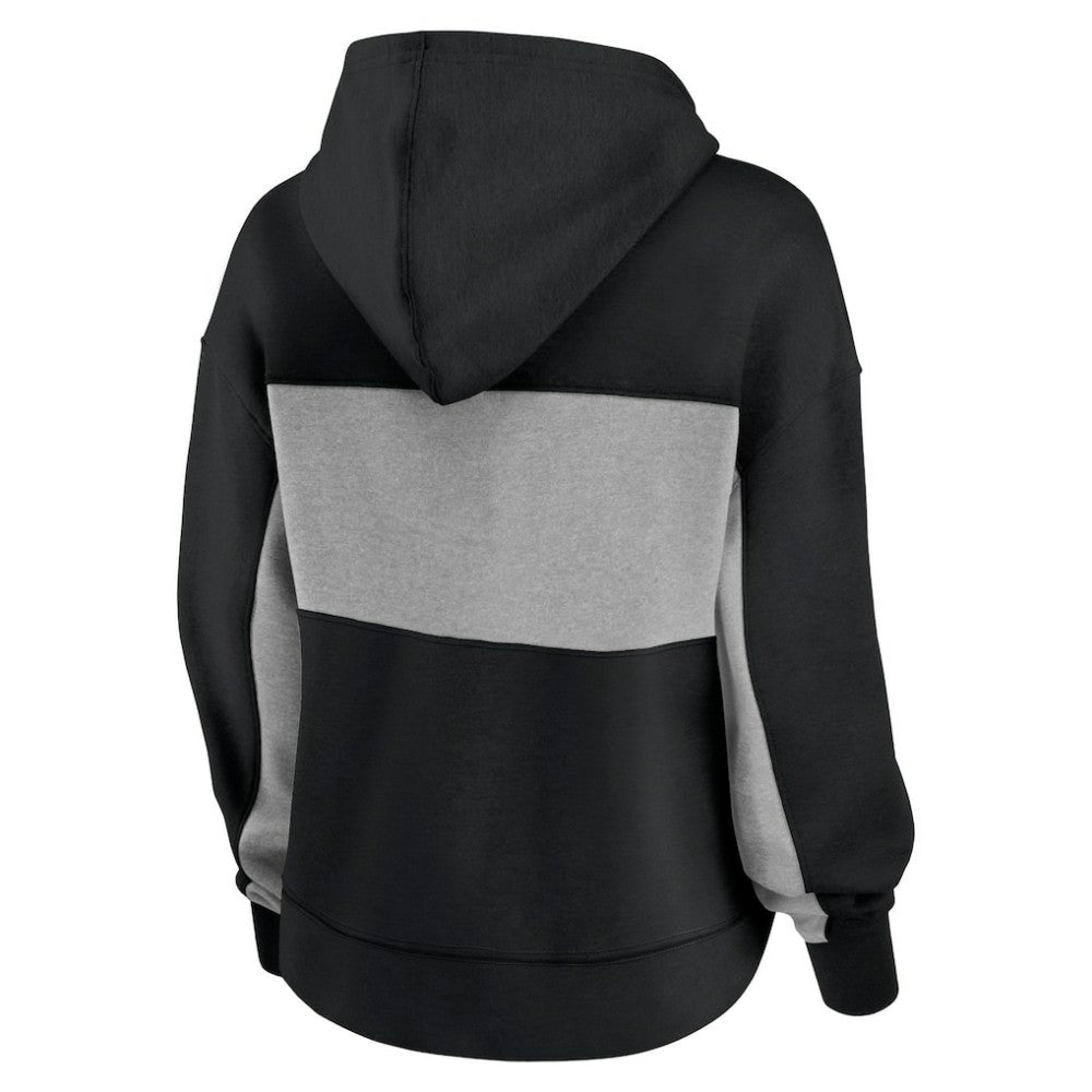 Pittsburgh Pirates Women's Filled Stat Sheet Pullover Hoodie - Black