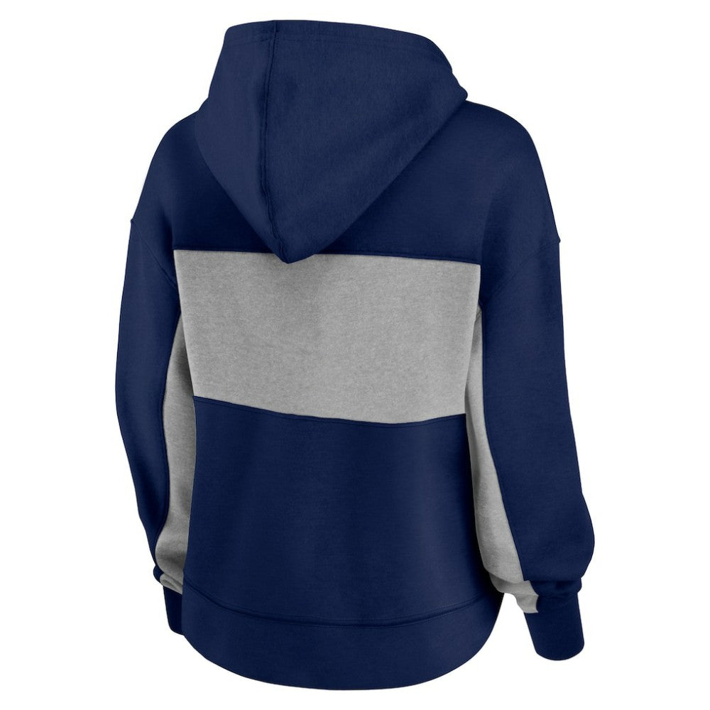 Atlanta Braves Women's Filled Stat Sheet Pullover Hoodie - Navy