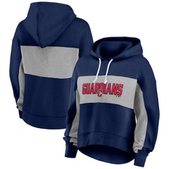 Cleveland Guardians Women's Filled Stat Sheet Pullover Hoodie - Navy