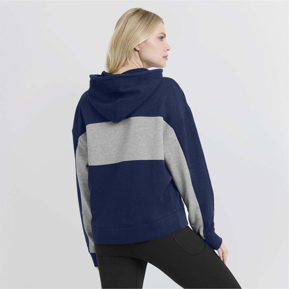 Cleveland Guardians Women's Filled Stat Sheet Pullover Hoodie - Navy