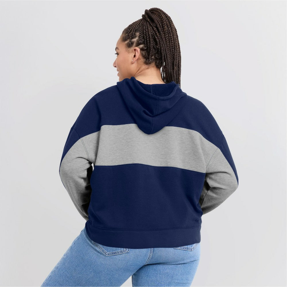 Milwaukee Brewers Women's Filled Stat Sheet Pullover Hoodie - Navy