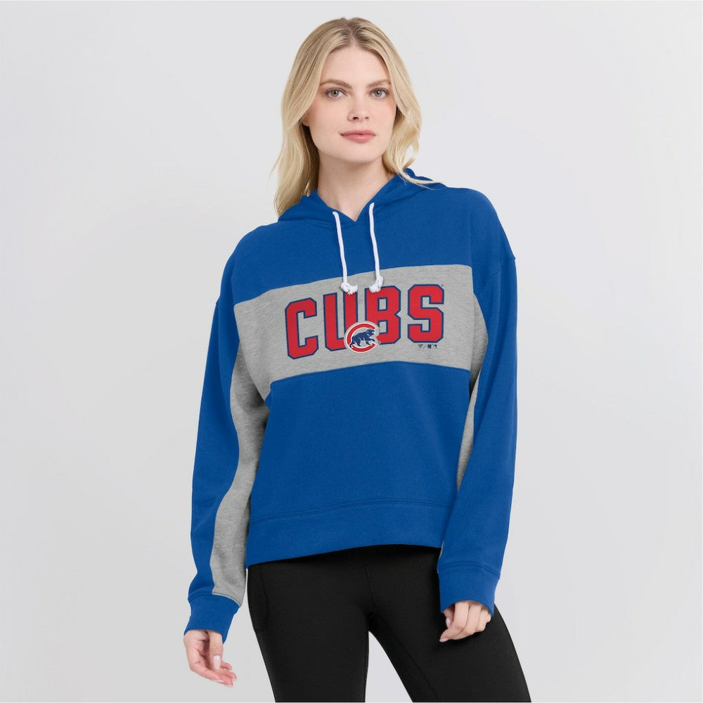 Chicago Cubs Women's Filled Stat Sheet Pullover Hoodie - Royal