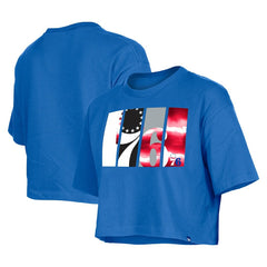 Philadelphia 76ers Women's Cropped T-Shirt - Royal | New Era for sale
