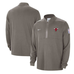 Chicago Bulls Authentic Performance Half-Zip Jacket - Olive | Nike cheap
