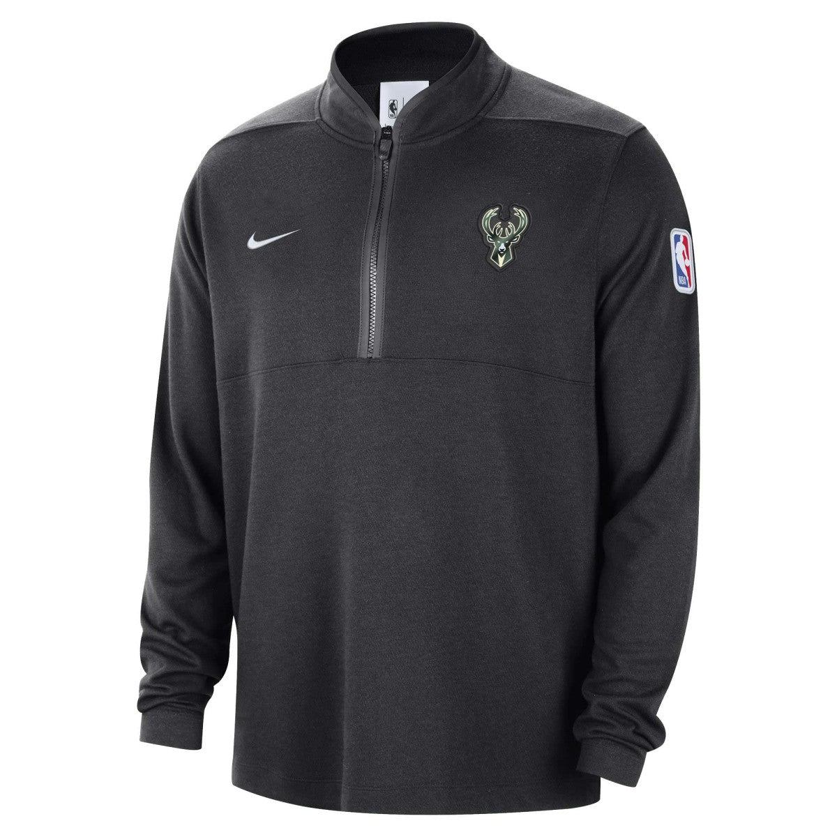 Milwaukee Bucks Authentic Performance Half-Zip Jacket - Black | Nike sale