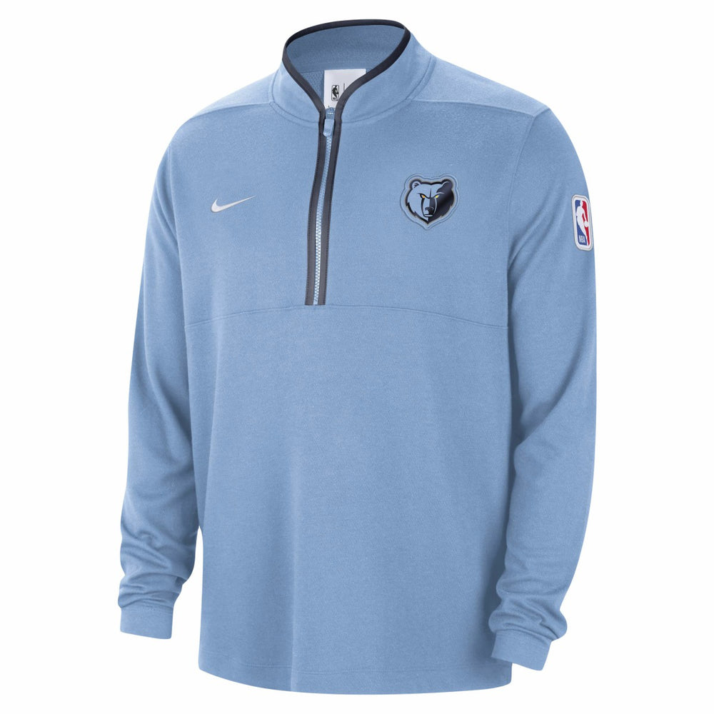 Memphis Grizzlies Authentic Performance Half-Zip Jacket - Light Blue | Nike online