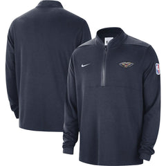 New Orleans Pelicans Authentic Performance Half-Zip Jacket - Navy | Nike cheap