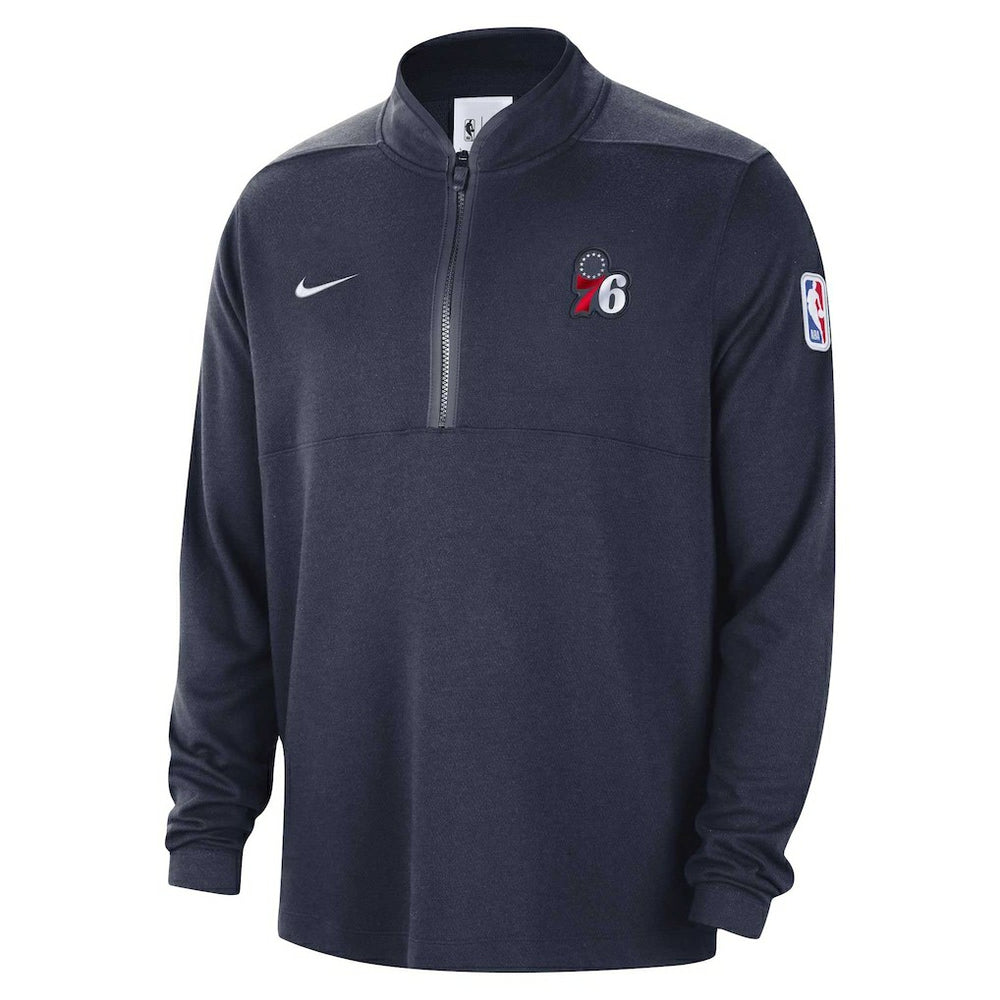 Philadelphia 76ers Authentic Performance Half-Zip Jacket - Navy | Nike outlet