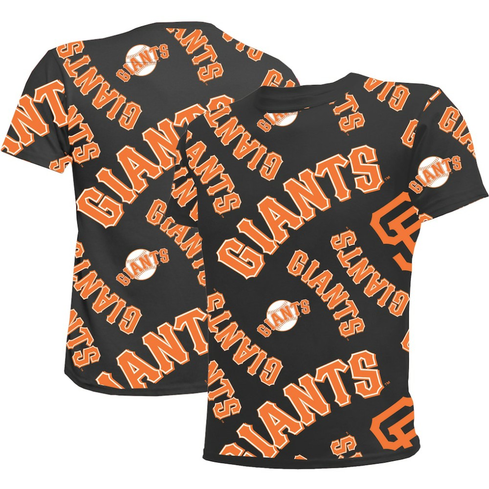 San Francisco Giants Stitches Youth Allover Team T-Shirt - Black