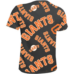 San Francisco Giants Stitches Youth Allover Team T-Shirt - Black