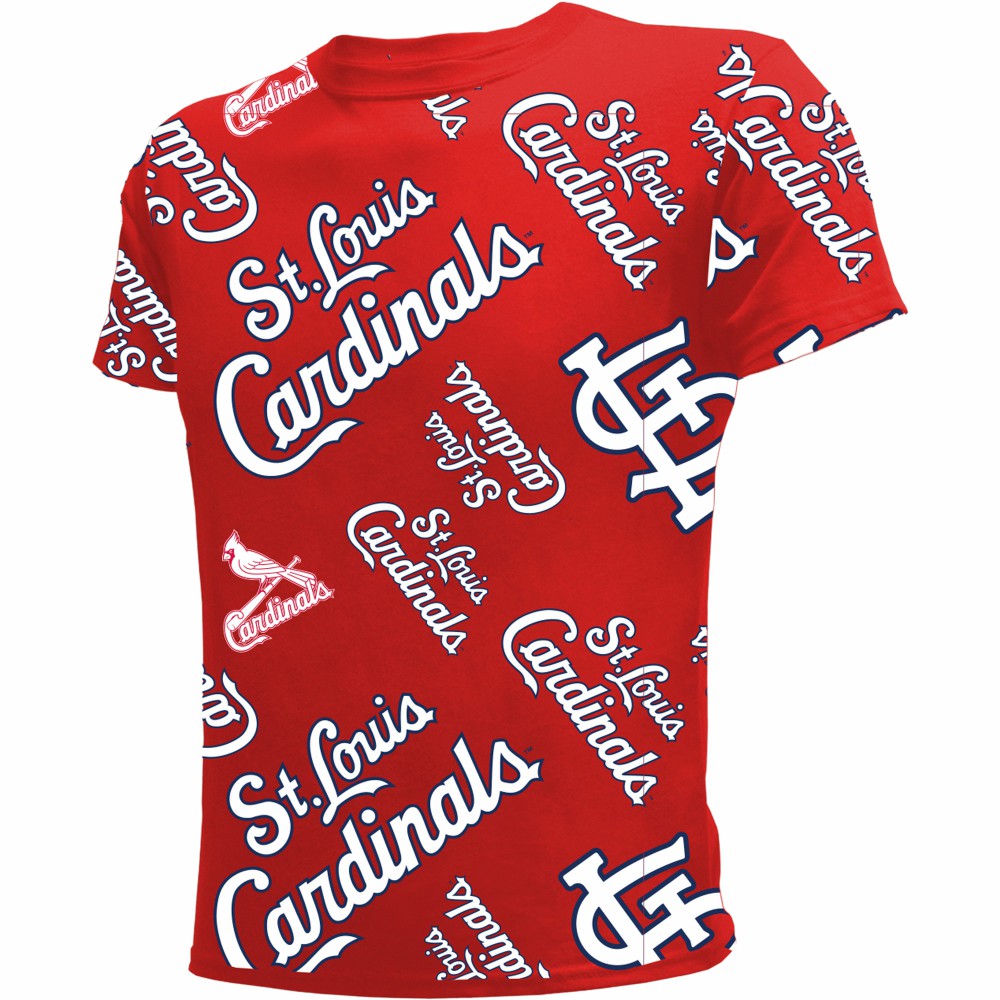 St. Louis Cardinals Stitches Youth Allover Team T-Shirt - Red