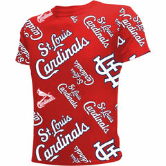 St. Louis Cardinals Stitches Youth Allover Team T-Shirt - Red