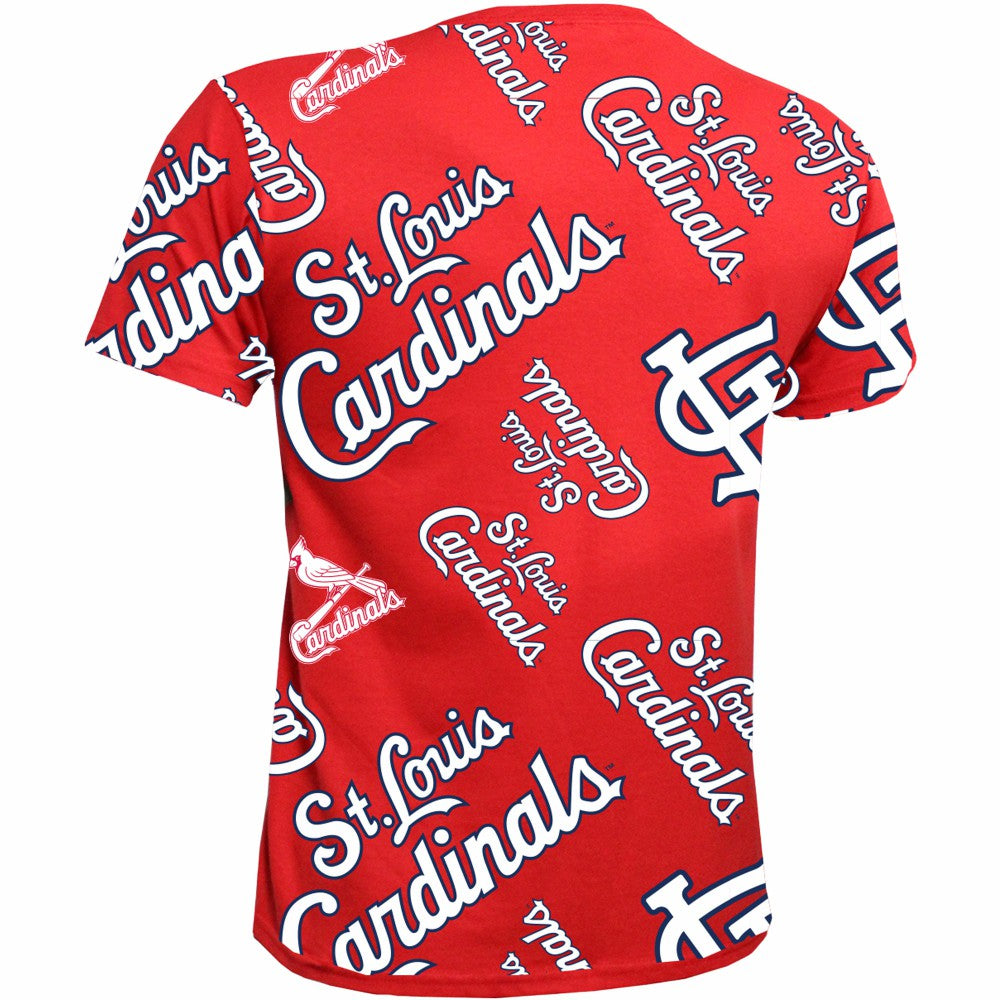 St. Louis Cardinals Stitches Youth Allover Team T-Shirt - Red