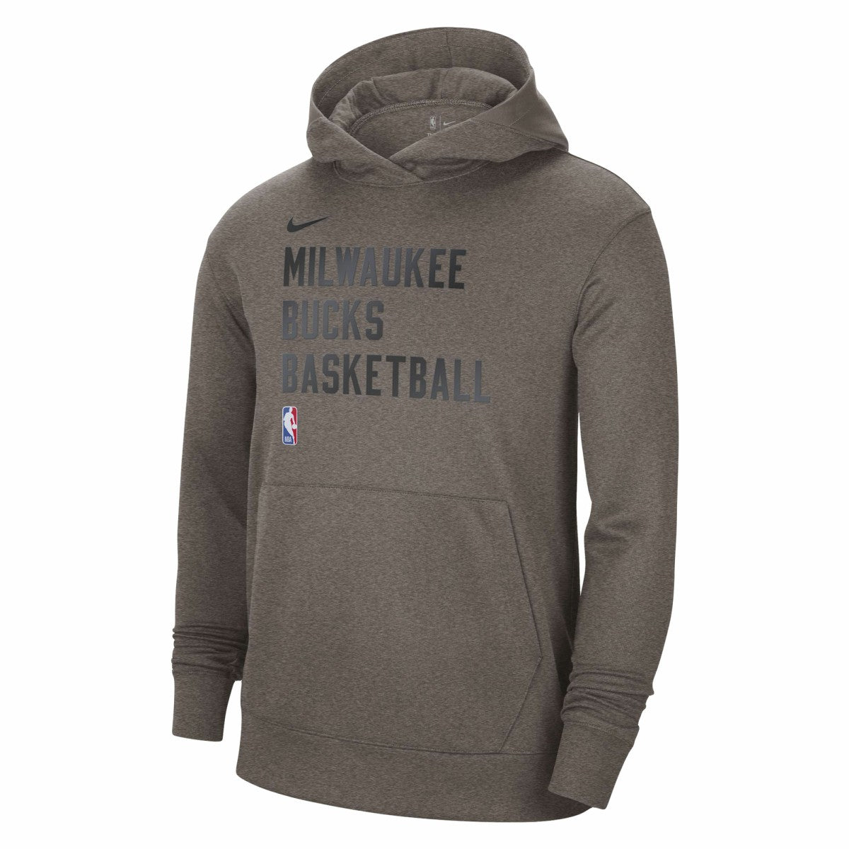 Milwaukee Bucks Unisex 2023/24 Performance Spotlight On-Court Practice Pullover Hoodie - Olive | Nike online