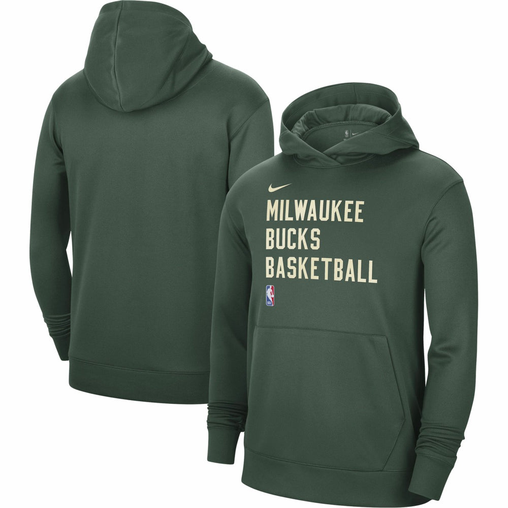 Milwaukee Bucks Unisex 2023/24 Performance Spotlight On-Court Practice Pullover Hoodie - Hunter Green | Nike on sale