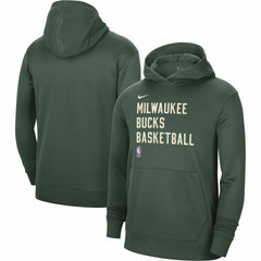 Milwaukee Bucks Unisex 2023/24 Performance Spotlight On-Court Practice Pullover Hoodie - Hunter Green | Nike on sale