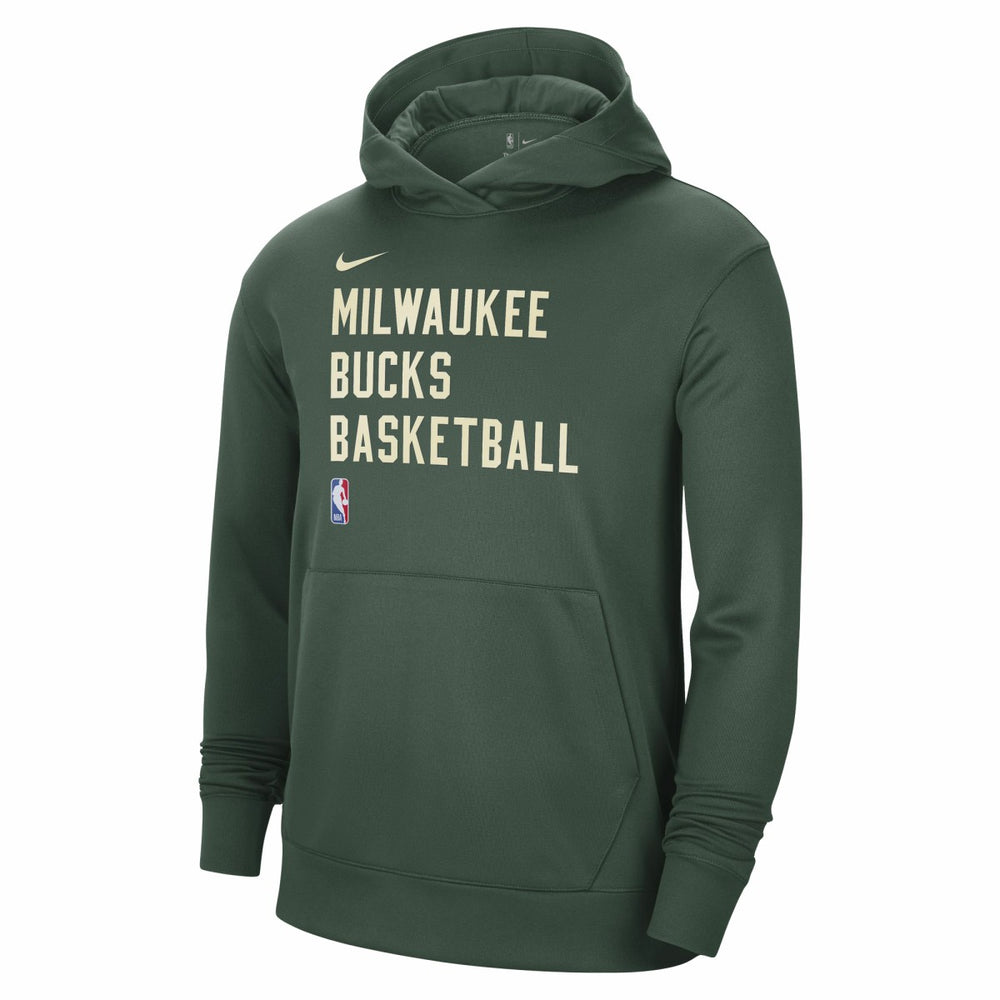 Milwaukee Bucks Unisex 2023/24 Performance Spotlight On-Court Practice Pullover Hoodie - Hunter Green | Nike on sale
