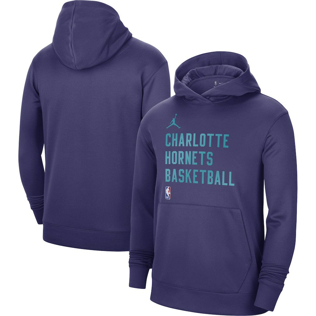 Charlotte Hornets Jordan Brand Unisex 2023/24 Performance Spotlight On-Court Practice Pullover Hoodie - Purple for sale