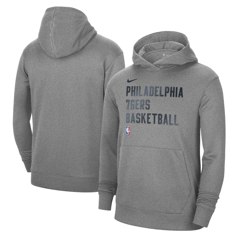 Philadelphia 76ers Unisex 2023/24 Performance Spotlight On-Court Practice Pullover Hoodie - Heather Gray | Nike sale