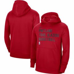 Portland Trail Blazers Unisex 2023/24 Performance Spotlight On-Court Practice Pullover Hoodie - Red | Nike for sale