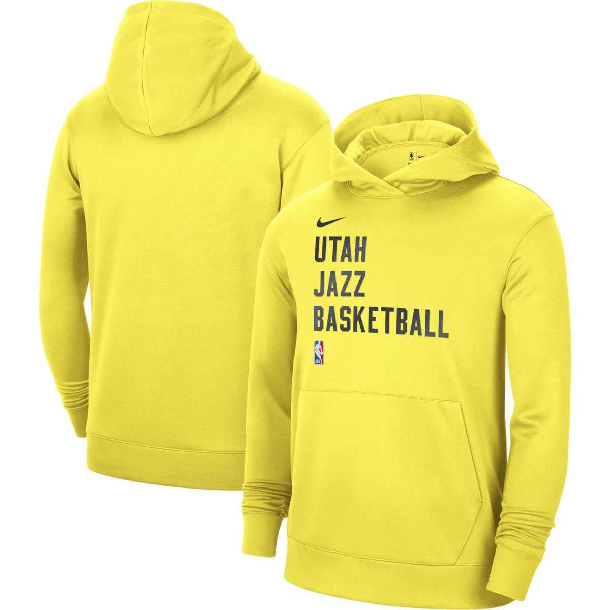 Utah Jazz Unisex 2023/24 Performance Spotlight On-Court Practice Pullover Hoodie - Yellow | Nike outlet