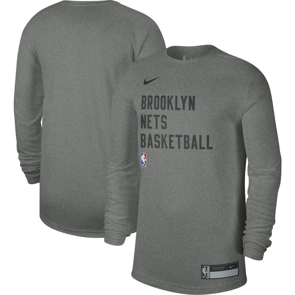 Brooklyn Nets Unisex 2023/24 Legend On-Court Practice Long Sleeve T-Shirt - Heather Gray | Nike on sale