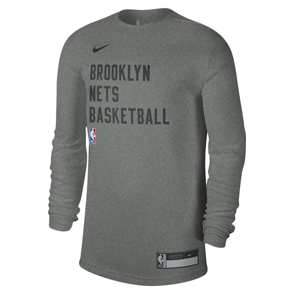 Brooklyn Nets Unisex 2023/24 Legend On-Court Practice Long Sleeve T-Shirt - Heather Gray | Nike on sale
