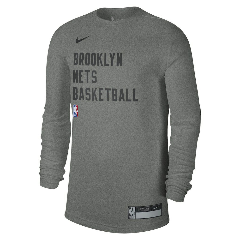 Brooklyn Nets Unisex 2023/24 Legend On-Court Practice Long Sleeve T-Shirt - Heather Gray | Nike on sale