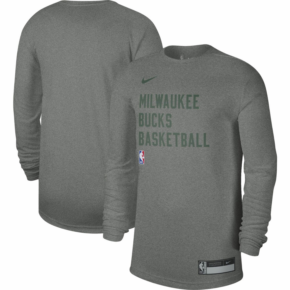 Milwaukee Bucks Unisex 2023/24 Legend On-Court Practice Long Sleeve T-Shirt - Heather Gray | Nike shop